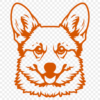 Artistic Corgi Vector Illustration