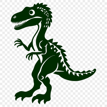 A detailed illustration of a dinosaur's full body, featuring prehistoric features and textures.