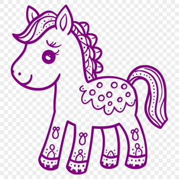 Unique Horse Illustration - Free PNG