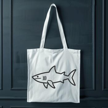 A stylized illustration of a shark, suitable for cutting machines like Cricut or laser cutters.