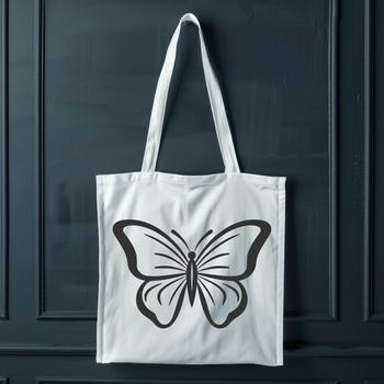 A simple line-drawn illustration of a cute butterfly in full body form, suitable for vector design and cutting machine use.