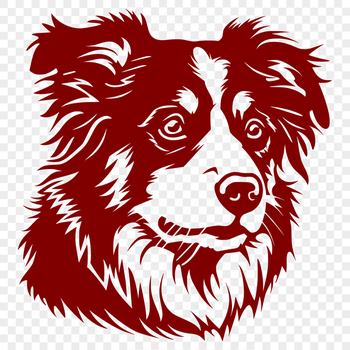 Artistic Australian Shepherd - For Cricut Project