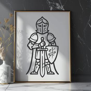 Free Unique Knight Printable Artwork