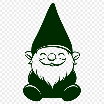 A detailed illustration of a mythical creature sitting on the ground, representing a knome or gonk.