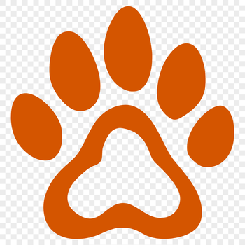 A set of cute animal paw prints in various sizes.