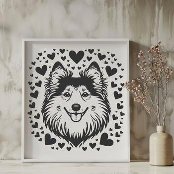 Artistic Shetland Sheepdog - Animal PNG