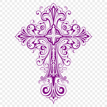 A detailed, ornate cross symbolizing Christian faith and devotion.