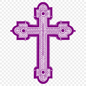 A traditional Christian symbol featuring a vertical beam intersecting a horizontal one.