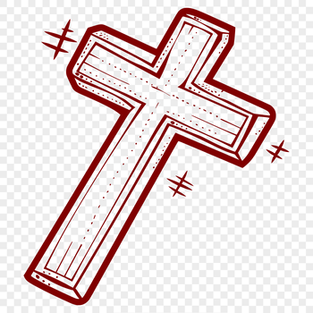 Religious symbol of a cross in vector format.