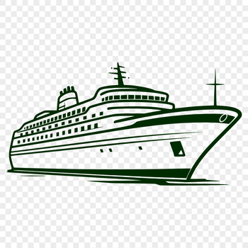 Artistic Cruise Ship PNG