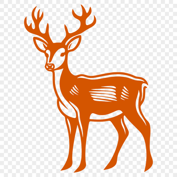 A high-quality vector illustration of a deer in its natural habitat.
