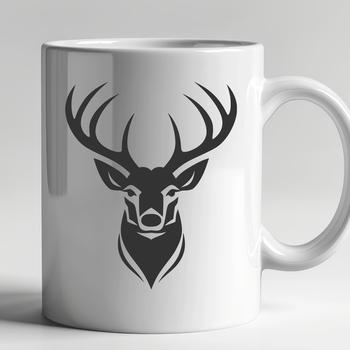An illustration of a deer's head, created as a vector graphic image suitable for various applications.