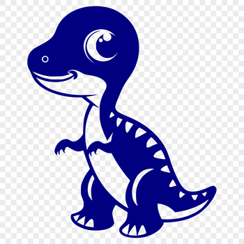 A full-body illustration of a small, prehistoric dino.
