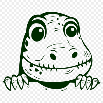 A cute dino design, rendered in vector art, suitable for various digital applications.