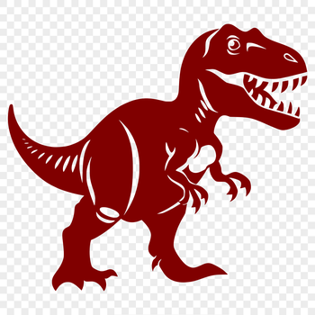 A detailed illustration of a Tyrannosaurus Rex, showcasing its full body and prehistoric features.