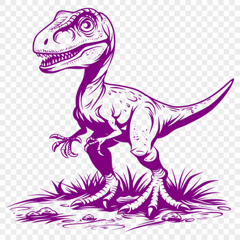 A detailed, prehistoric dinosaur illustration in full body form.