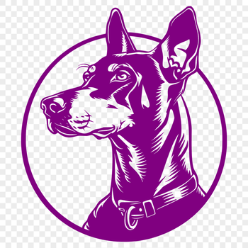 Artistic Doberman Pinscher - Vinyl SVG