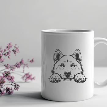 Stunning Peeking Shiba Inu - SVG