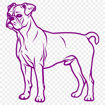 Beautiful Standing Dog - DXF