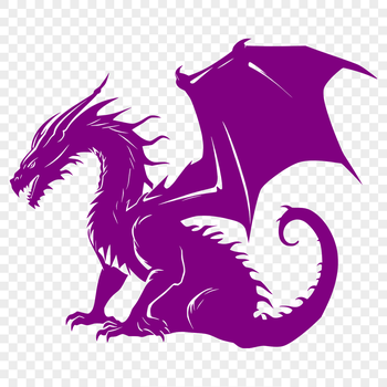 A detailed illustration of a mythical creature with scales and wings, suitable as vector art for digital design.