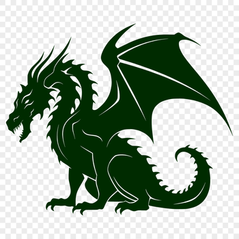 A full-body mythical creature with scales and wings, rendered as a vector graphic in SVG format.