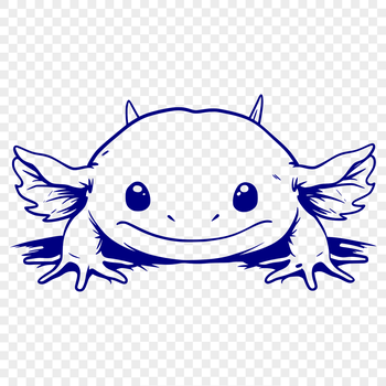 An axolotl's head, a unique and recognizable animal, set against a simple background.