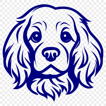 A high-quality digital image of a Cocker Spaniel's head, suitable for vector designs.