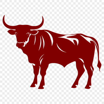 A full-body illustration of a cow on a farm setting.