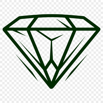 A geometric shape with 4 triangular facets, representing a diamond.