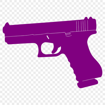 A 2D illustration of a handgun, designed as a scalable vector graphic for digital use.