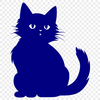 A stylized vector illustration of a domestic cat in full body pose, suitable for various design applications.