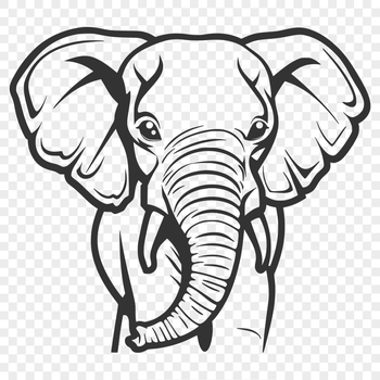 Free Unique Elephant Digital Drawing