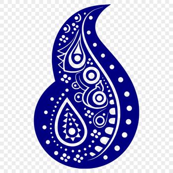 Ornate paisley shape used as a vector design element for various projects.