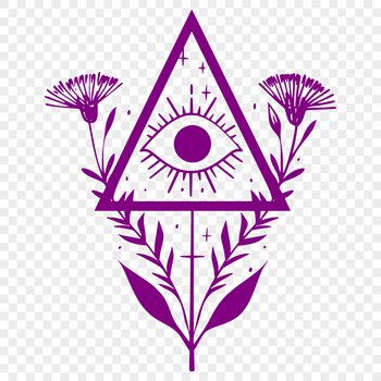 A mystical illustration of witchcraft symbols and motifs, perfect for Halloween-themed designs.