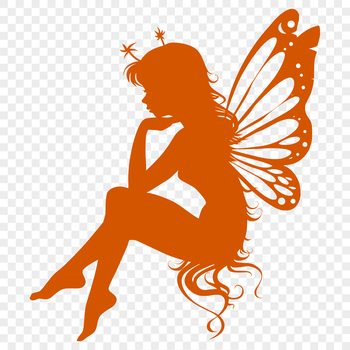 A silhouette of a full-body mythical creature in an ornate design.