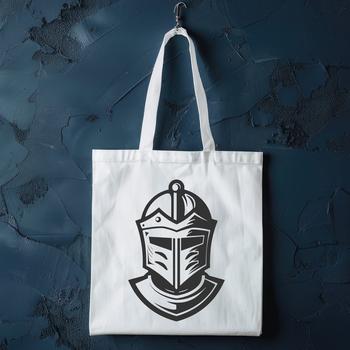 Medieval knight head illustration in vector format.