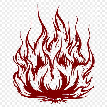 SVG graphic depicting a dynamic flame shape.