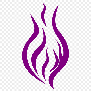 A simple, scalable illustration of flames in vector format.