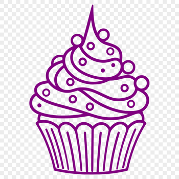 Artistic Cupcake Printable Image