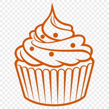 Illustrative cupcake design made in vector format.