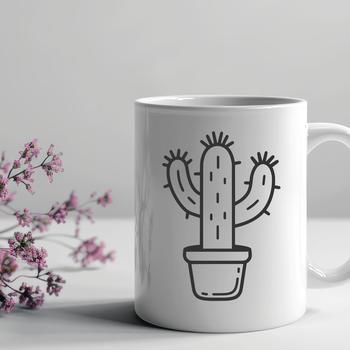 A simple line drawing of a desert plant, ideal for gardening enthusiasts.