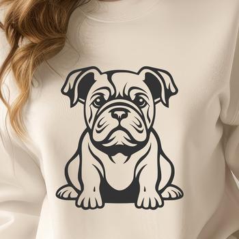 Artistic Bulldog - Pet SVG