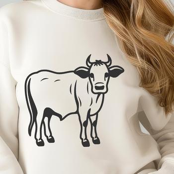 Free Unique Cow Vector Image