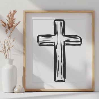 Unique Crucifix Digital Artwork