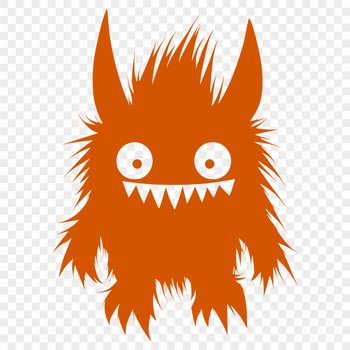 A whimsical illustration of a cute monster character designed as a clip art image.