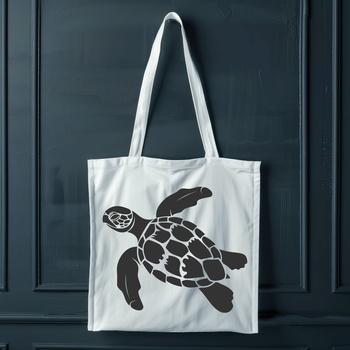 A full-body illustration of a sea turtle, suitable for digital design and printing.