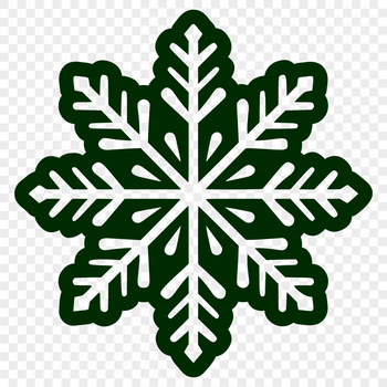 A delicate snowflake design suitable for winter-themed projects, made in scalable vector graphics format.