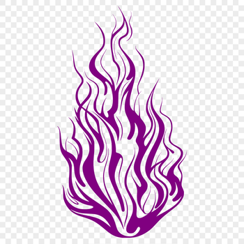 An SVG vector art design featuring a fiery flame motif with intricate details and textures.