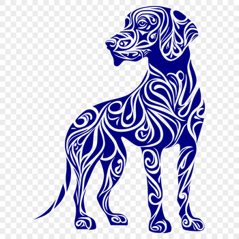 Unique Dog In DXF Free Commercial Use Download