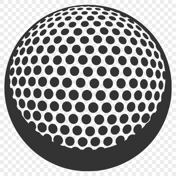 A high-quality vector illustration of a golf ball on the green, suitable for digital design and printing.